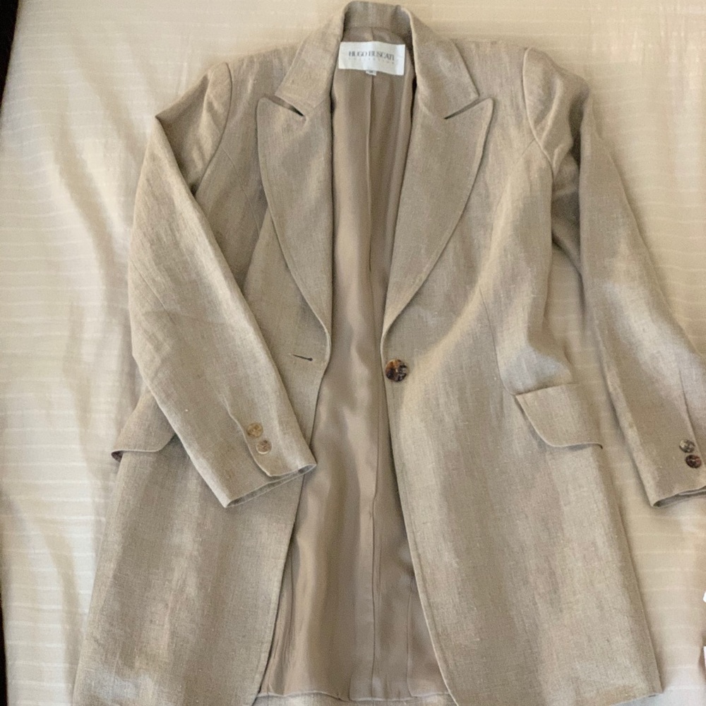 Hugo Buscati Collection Linen Blazer Size 2